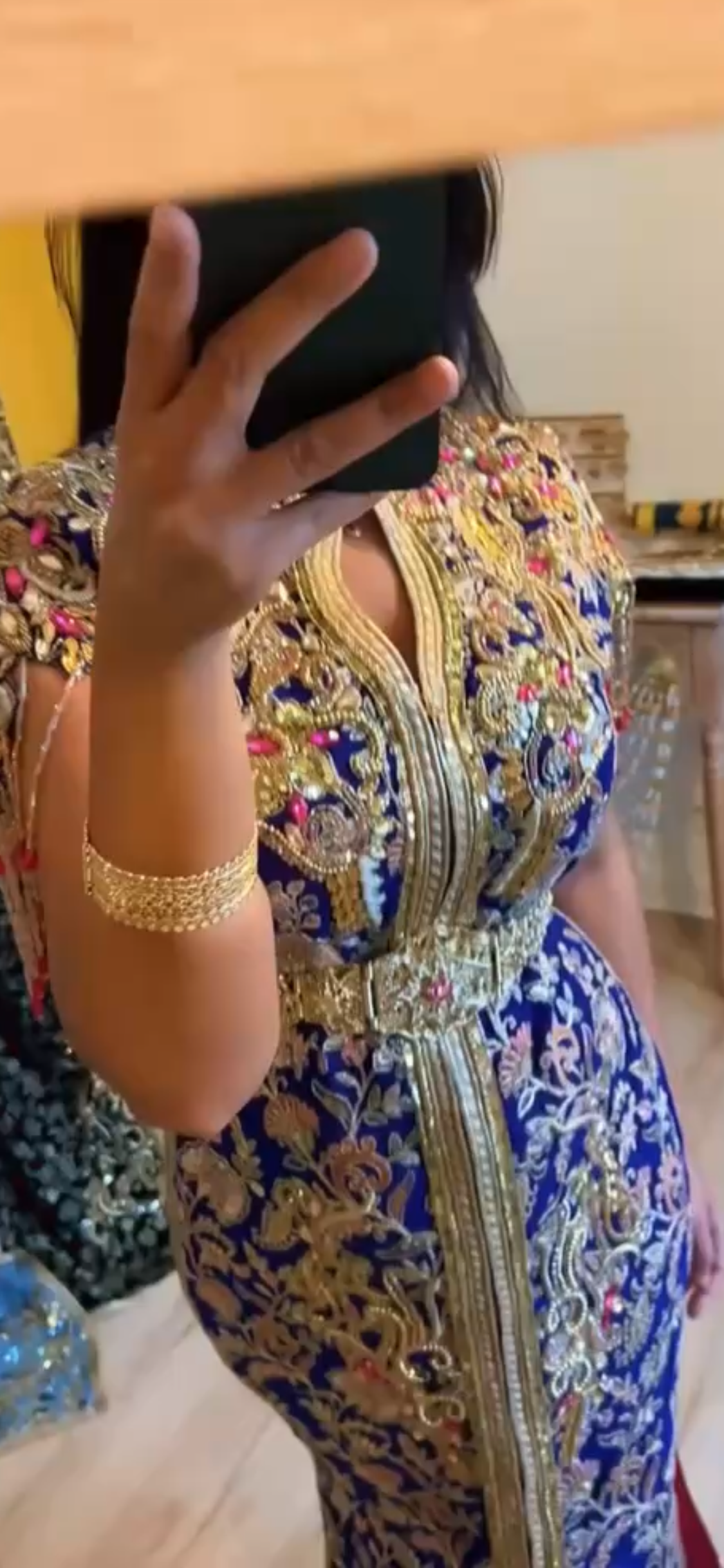 Caftan sirene bleu